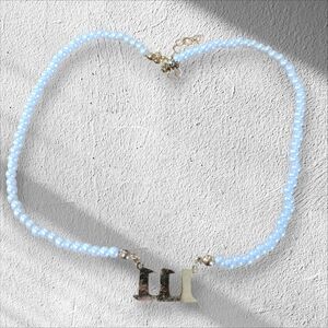 Chic Pearl Beaded Necklace with Initials